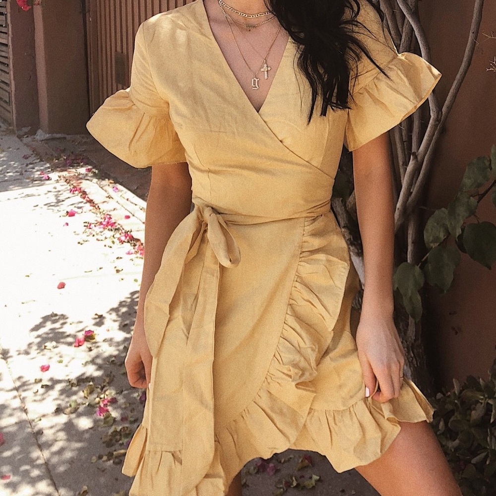 Mustard yellow sabo skirt dress